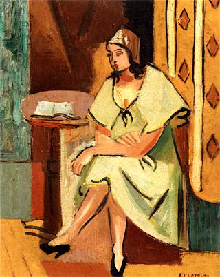 Pensive Woman in an Interior