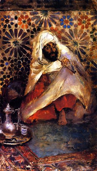 Arab Man Smoking