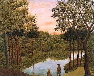 Two Men near a Pond