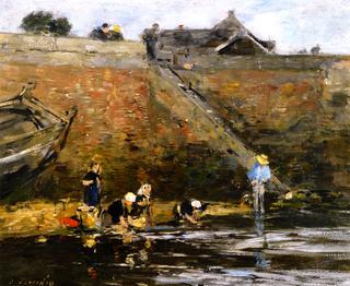 Washerwomen by a River