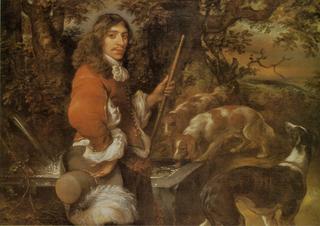 Hunter with Dogs at a Well