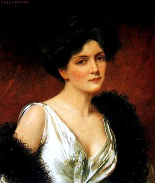 Portrait of a Lady with Black Feather Boa