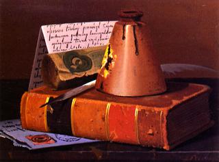 Inkwell and Plume on Old Book