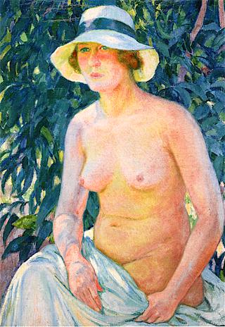 Nude in a Panama Hat, Front