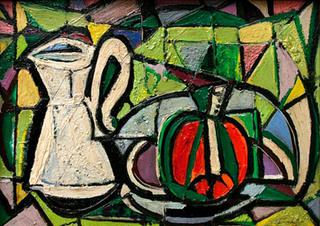 Still Life with a Jug and Apple