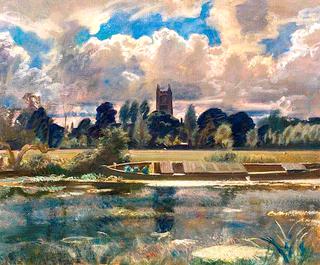 Dedham Painted from Lock Cottage