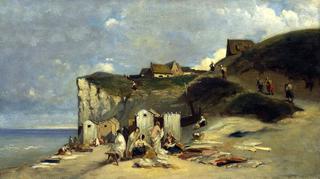 Women Bathing in the sea at Dieppe