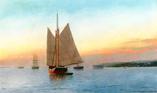 Lumber Schooner in New York's Lower Bay