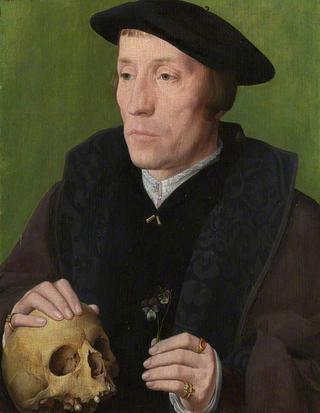 Man with a Pansy and an Skull