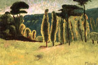 Pines and Poplars in a Field