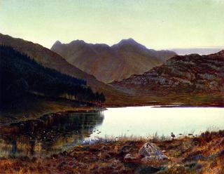 Blea Tarn, First LIght, Langdale Pikes in the Distance
