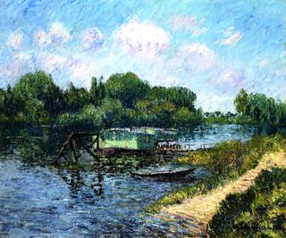 The Laundry Boat on the Seine at Herblay