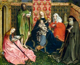 Madonna and Child with Saints in the Enclosed Garden