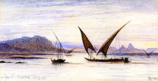 Feluccas on the Nile near Abu-Simbel