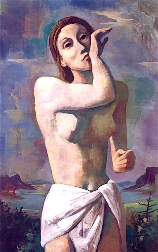 Female Half-Nude with Raised Arm