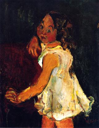 Young Girl by an Armchair