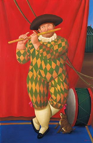 Harlequin with Flute