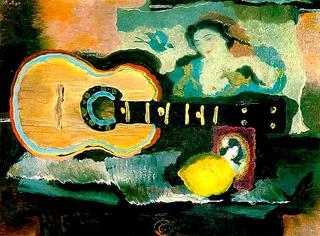 Guitar with Painting