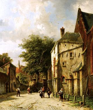 A Street Scene in a Dutch Town