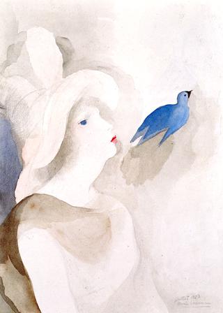 Girl with Blue Bird