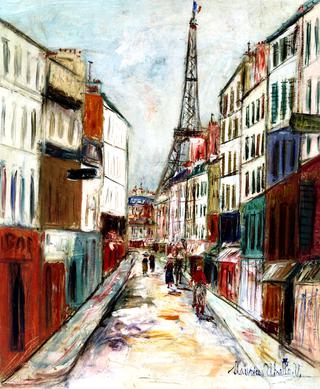 Rue Saint-Doinique and the Eiffel Tower