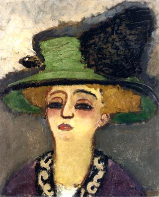 Woman with a Green Hat