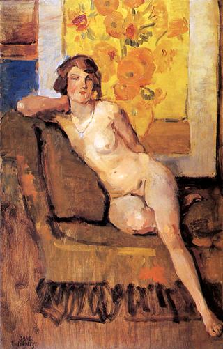 Nude with Sunflowers