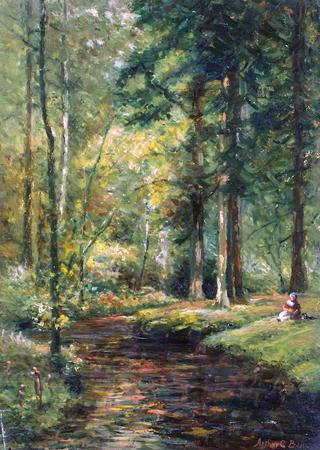 Woodland River Scene