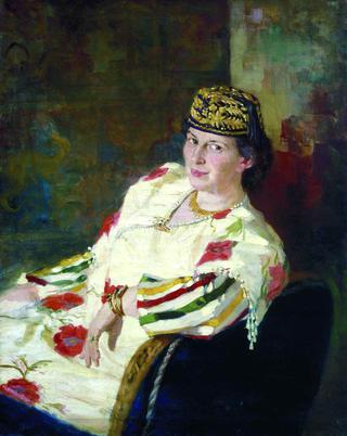 Portrait of patroness and countess Mara Konstantinovna Oliv.