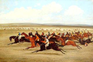 The 1850 Cambridgeshire Stakes: Start of the Race