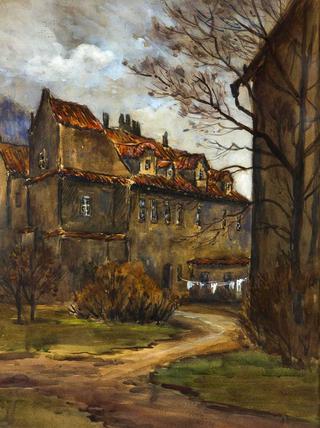 In a quiet garden of the lesser quarter