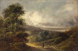 Traveller on a Country Road