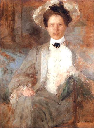 Portrait of a Lady In a White Hat