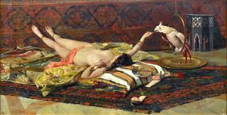 Woman with Parrot