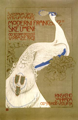 Poster for Modern French Art 5th Mánes Association Exhibition