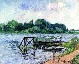 Laundry Boat on the Seine at Herblay