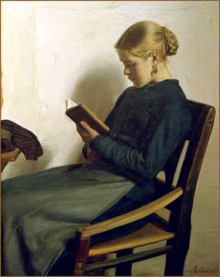 A Young Girl Reading, Maren Sofie Olsen