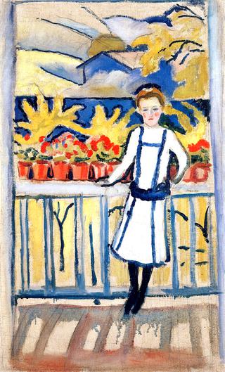Girl on a Balcony I: Tegernsee