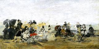 Beach Scene at Trouville