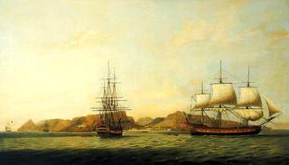 The East Indiaman 'Northumberland' off Saint Helena