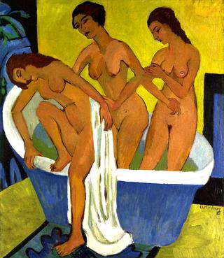 Women Bathing (triptych, central panel)