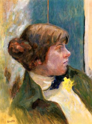 Study for "Profile of a Woman in a Bow Tie"