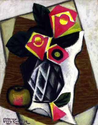 Bouquet of Flowers and an Apple