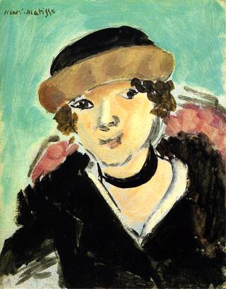 Small Portrait of Marguerite, Fur Hat
