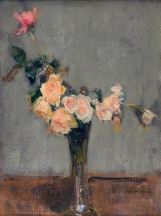 Roses in a Glass Vase