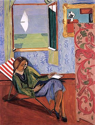 Interior with a Girl in a Deckchair