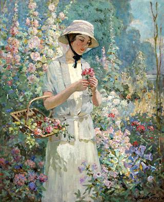 Woman with Flower Basket