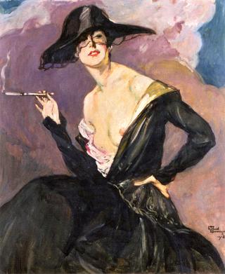 Elegant Venetian Lady with a Cigarette (Princess Ruspoli)