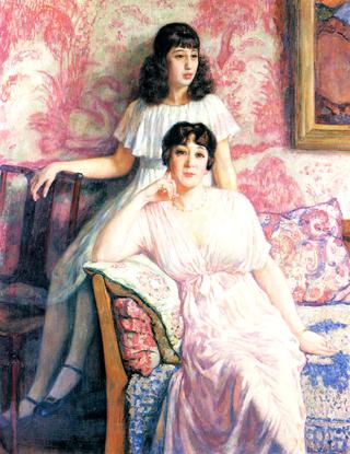 Portrait of Madame Boivin and Her Daughter Pierrette