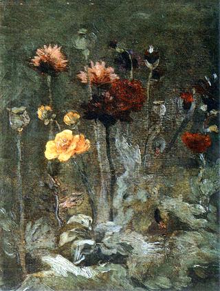 Still Life with Scabiosa and Ranunculus